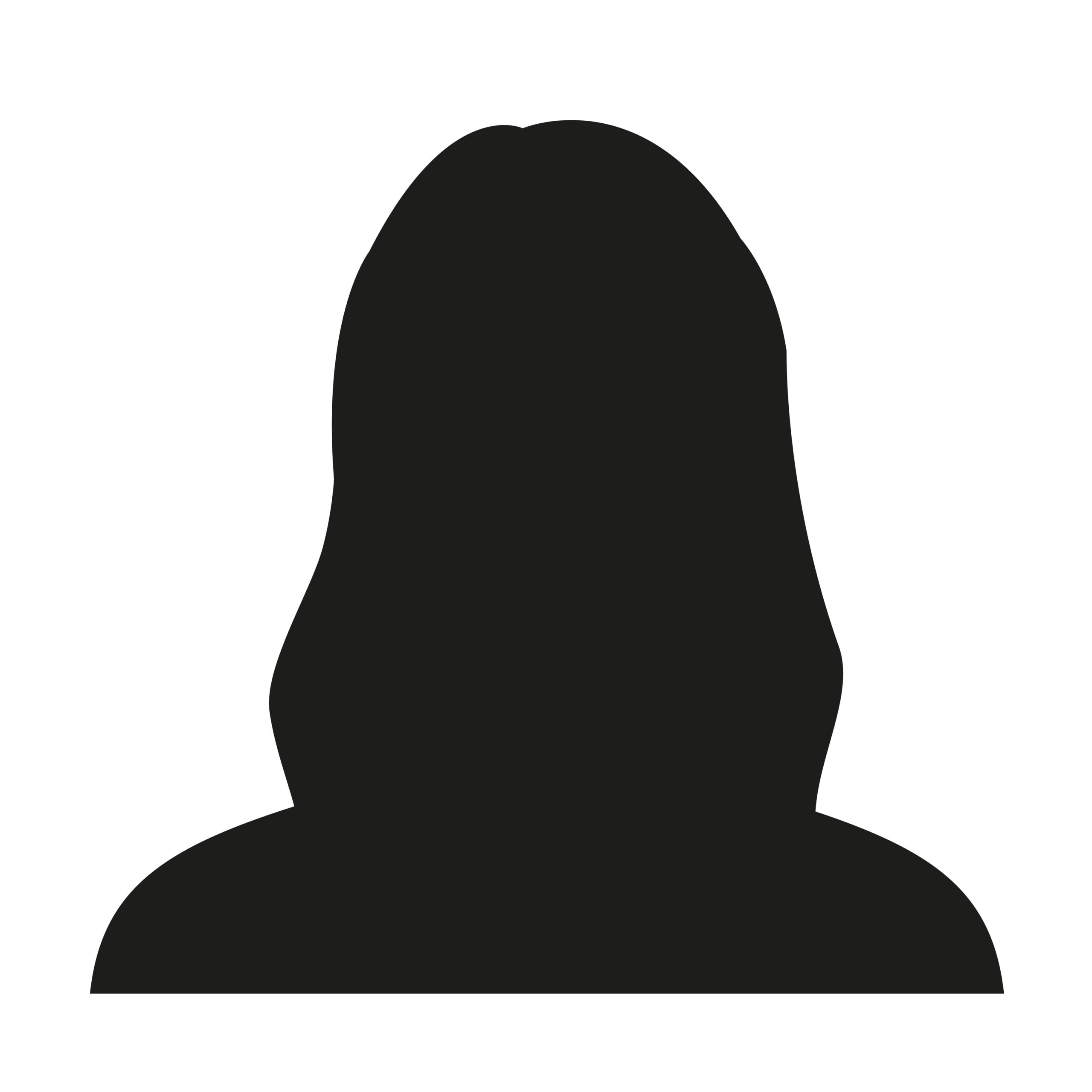 Avatar profile. Female face silhouette or icon isolated on white background. Vector illustration. Alexandra